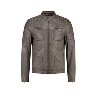 Goosecraft leren jas Adrian grijsgroen Goosecraft leren jas Adrian grijsgroen