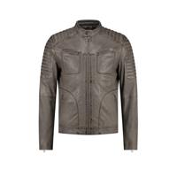 Goosecraft leren jas Adrian grijsgroen