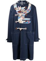 Charles Jeffrey Loverboy duffle-coat à détail de patch - Bleu