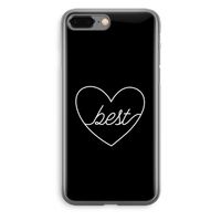 Best heart black: iPhone 8 Plus Transparant Hoesje - thumbnail