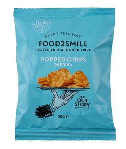 Food2Smile Popped chips paprika glutenvrij lactosevrij (25 gr)