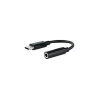 NANOCABLE 10.24.1205 audio-adapterkabel, USB-C/stekker naar 3.5-jackstekker, vrouwelijk, 11 cm, zwart