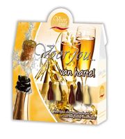 Cadeau doos champagneflesjes van harte