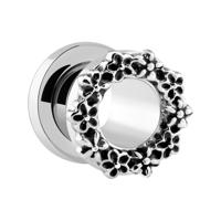 Tunnel met bloemendesign Chirurgisch staal 316L Tunnels & Plugs