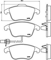 Remmenset, remschijf BREMBO, Remschijftype: Geperforeerd, Inbouwplaats: Achteras: , u.a. für Audi - thumbnail