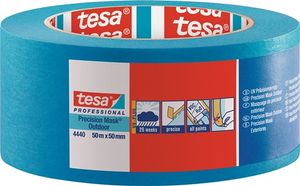 Tesa Precisie afplaktape | glad | blauw | lengte 50 m | breedte 50 mm | wiel | 3 stuks - 04440-00004-00 04440-00004-00