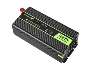 Green Cell INV09 netvoeding & inverter Auto 1000 W Zwart