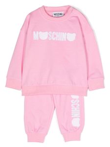 Moschino Kids survêtement à logo appliqué - Rose