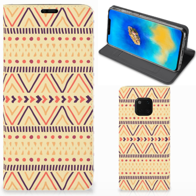 Huawei Mate 20 Pro Hoesje met Magneet Aztec Yellow