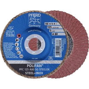 PFERD 67708125 PFC 125 A 80 SG STEELOX Lamellenschijf Diameter 125 mm Boordiameter 22.23 mm RVS, Staal 10 stuk(s)