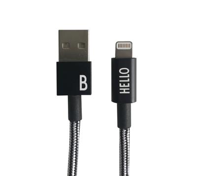 Design Letters - Lightning Cable 1 Meter B - Black (60201010B)