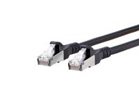 Metz Connect 1308453000-E RJ45 Netwerkkabel, patchkabel CAT 6A S/FTP 3.00 m Zwart Snagless 1 stuk(s)