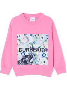 Burberry Kids sweat à logo imprimé - Rose