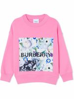 Burberry Kids sweat à logo imprimé - Rose - thumbnail