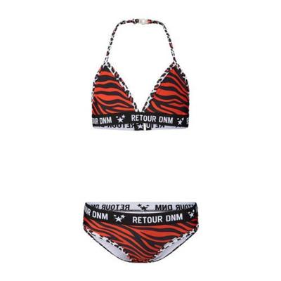 Retour Denim triangel bikini Joselyn met zebraprint rood/zwart Retour Denim triangel bikini Joselyn met zebraprint rood/zwart