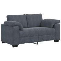 vidaXL Loveseat bank 120 cm fluweel donkergrijs, loveseat, bank, bank, 2-zitsbank, bank, loveseat bank, gestoffeerde bank, woonkamer zitplaatsen