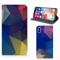 Apple iPhone Xs Max Stand Case Polygon Dark