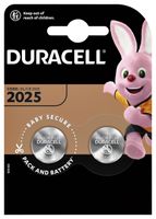 Batterij Duracell knoopcel 2xCR2025 lithium ÃƒÆ'Ã‹Å“20mm 3V-170mAh