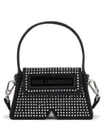 Karl Lagerfeld mini sac à main IKON/K à ornements en cristal - Noir