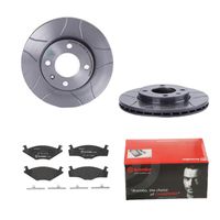 Remmenset, remschijf BREMBO, Remschijftype: Binnen geventileerd, Inbouwplaats: Vooras, u.a. für Seat, VW - thumbnail