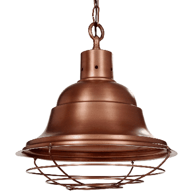 Hanglamp Goccia  Industrieel 46 cm 1 Lichts Mat Koper