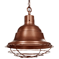 Hanglamp Goccia  Industrieel 46 cm 1 Lichts Mat Koper