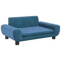 vidaXL Hondenmand 70x45x33 cm fluweel blauw, hondenbank, hondenbed, dierenmand, huisdierenbank, huisdierenmand, dierenbed, huisdierenbed, hondenkussen
