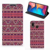 Samsung Galaxy A30 Hoesje met Magneet Aztec Paars - thumbnail