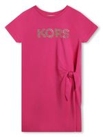 Michael Kors Kids robe courte en coton à logo strassé - Rose