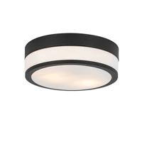 QAZQA Moderne buiten plafondlamp zwart 28 cm IP44 - Flavi - thumbnail