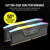 Corsair VENGEANCE RGB DDR5 Werkgeheugenset voor PC DDR5 64 GB 2 x 32 GB On-die ECC 5200 MHz 288-pins DIMM CL40-40-40-77 CMH64GX5M2B5200Z40K - thumbnail