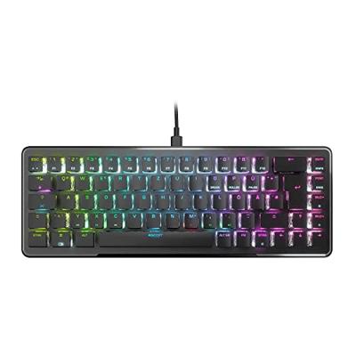 Roccat Vulcan II Mini 65% optisch gaming toetsenbord (DE-lay-out), RGB-verlichting, afneembare kabel, aluminium oppervlak, zwart, ROC-12-041