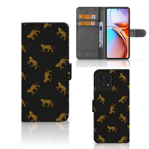 Telefoonhoesje met Pasjes voor Motorola Edge 40 Pro Leopards