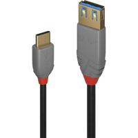 LINDY USB-kabel USB 3.2 Gen1 (USB 3.0 / USB 3.1 Gen1) USB-A bus, USB-C stekker 0.15 m Zwart 36895 - thumbnail