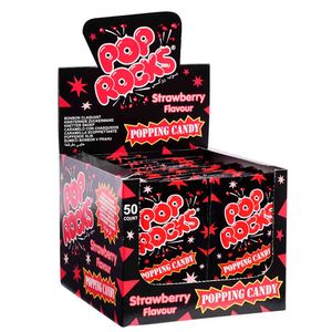 Pop Rocks - Popping Candy Strawberry - 50 stuks