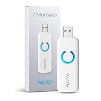 Aeotec Z-Stick Gen5 Plus, Z-wave Plus USB om Z-Wave Gateway te maken, Zwave Hub Controller Pro 2020 SmartStart en S2 Enabled, werkt met Raspberry Pi 4, compatibel met SmartThings, HomeSeer, Wit
