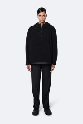 Rains Dames Fleece Pullover Hoodie - Black Rains Dames Fleece Pullover Hoodie - Black