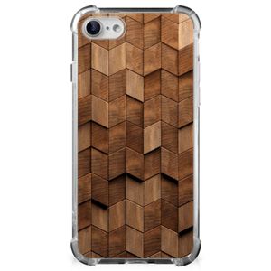 Stevig Telefoonhoesje voor iPhone SE 2022/2020 | iPhone 8/7 Wooden Cubes