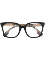 Burberry Eyewear lunettes de vue carrées à motif Vintage Check - Noir