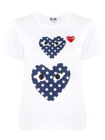 Comme Des Garçons Play t-shirt à imprimé cœur - Blanc - thumbnail