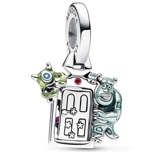 Pandora 792758C01 Hangbedel Disney Pixar Monsters, Inc. Door zilver-emaille-zirconia meerkleurig