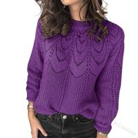 Wool/Knitting Plain Casual Sweater
