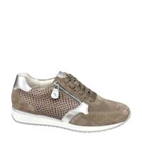 Medicus comfort suède sneakers taupe/zilver