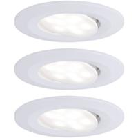 Paulmann LED-inbouwlamp voor badkamer Set van 3 stuks Wit (mat) - thumbnail