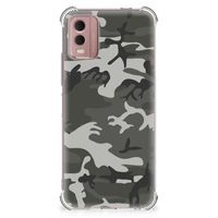 Nokia C32 Doorzichtige Silicone Hoesje Army Light