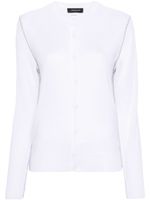 Fabiana Filippi exposed-seam fine wool cardigan - Blanc