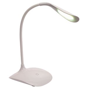 Bureaulamp/leeslamp wit 28 cm