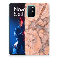 OnePlus 8T TPU Siliconen Hoesje Marmer Oranje