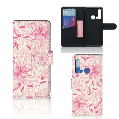 Huawei P20 Lite (2019) Hoesje Pink Flowers