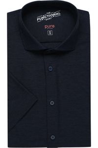 Pure Functional Slim Fit Jersey shirt marine, Effen